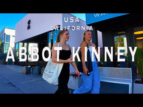 Abbot Kinney Blvd 4K Walking Tour- Tour with Captions & Immersive Sound.