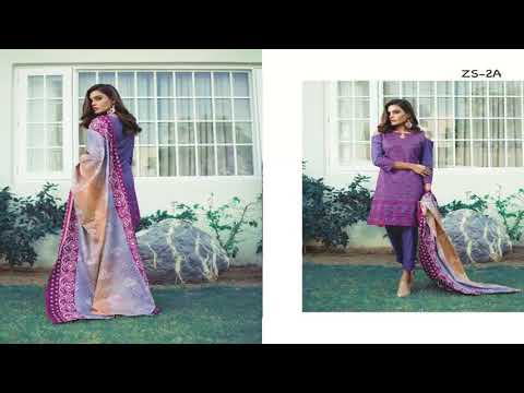 Sahil Designer Embroidered Collection Winter 2018 by ZS Textiles