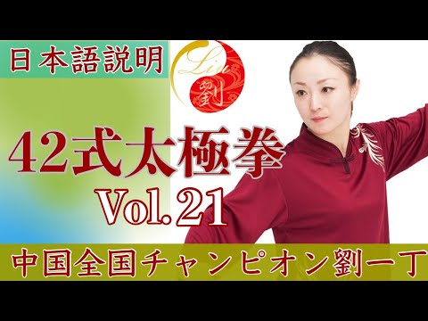 42式太極拳 第3段【20番独立打虎（du li da hu）ドゥリ ダーフー / 21番 右分脚（you fen jiao）ヨウフェンジァオ】Vo.21@ryu-tube