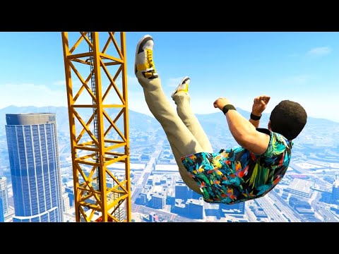 Comparison of Jumping from the Highest Buildings in GTA Games