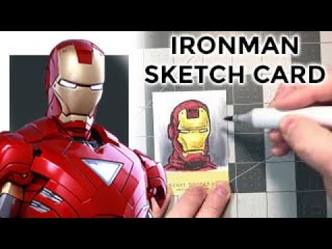 Ironman sketch card speed drawing