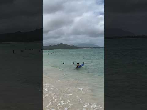 Clear turquoise waters of Kailua Beach on the windward side of Oahu, Hawaii!