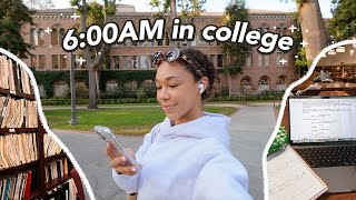 6AM COLLEGE DAY IN MY LIFE 🍂 (productive, studying for finals, fall semester at USC)