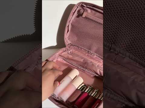 Makeup organize bag with me 🌷👜💄💕🩹 #rarebeauty #makeup #beauty #liquidblusher #asmrsounds