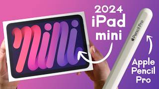 Unboxing NEW 2024 iPad mini (A17 Pro) + Apple Pencil Pro // Drawing in Procreate