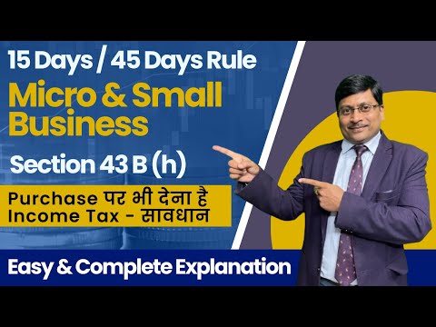 New Msme Rules: Section 43b (h) Explained | MSME New Rules | What is Section 43B (h) | ca sudesh