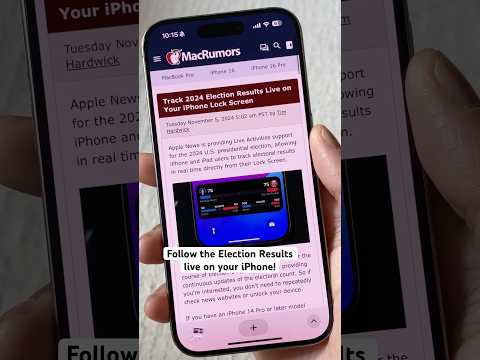 Live Election Results on your iPhone Home Screen! #election2024