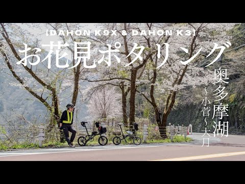 【DAHON k9x & DAHON k3】ミニベロ輪行でお花見ポタリング "奥多摩湖〜小菅〜大月"