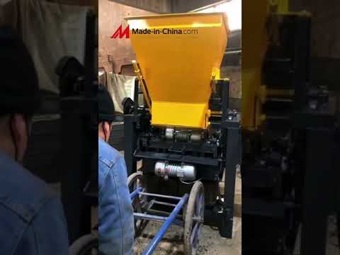 Semi-Automatic Concrete Block Making Machine || #BrickMakingMachine #hollowblock