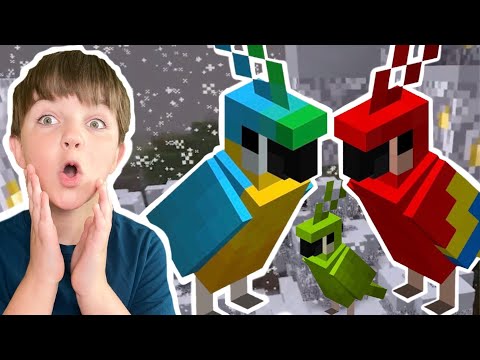 MINECRAFT for Kids | Dancing Parrots | Gameplay with Ima and Jessy