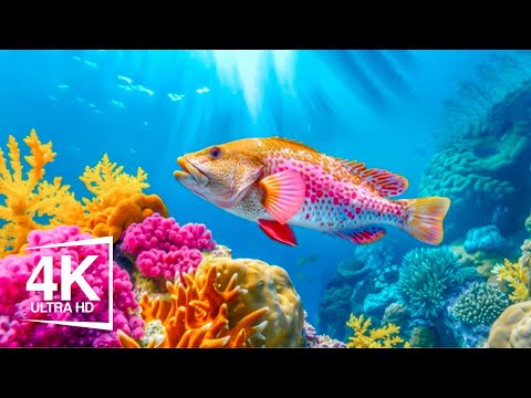 Marvel at Sea Animal in The Best 4K ULTRA Aquarium | Relaxing Music