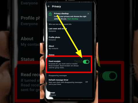 How To Enable/Disable Read Receipts On Whatsapp / Read Receipts WhatsApp #shorts