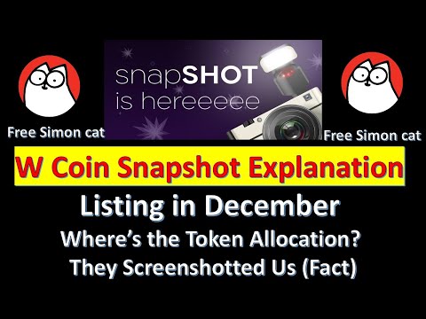 W Coin Snapshot Explanation: Listing in December – Where’s the Token Allocation? Free Simon Cat bot