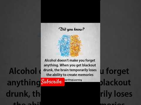 Why Alcohol Doesn't Make You Forget, But Your Brain Does! 🍻🧠  #MemoryLossExplained #AlcoholFacts"