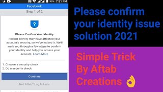 Please confirm your identity || Without proof || facebook account open || Fb identity problem solved