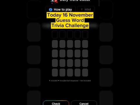 Today 16 Nov Blove DApp Guess Word Trivia Challenge