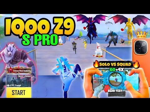 iQoo Z9s pro 🔥 solo vs squad 60 fps gameplay test 🔥 with gyro and heating test🔥