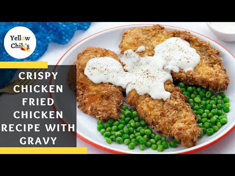 Southern-Style Crispy Chicken Fried Chicken Breasts Recipe with Creamy Gravy