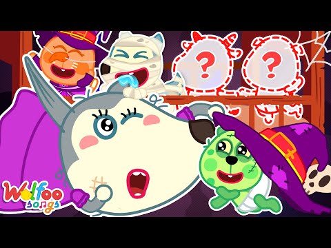 Five Little Babies Lost On Halloween Song | Kids Songs & Nursery Rhymes @WolfooFamilySongs