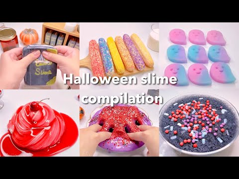 【ASMR】🎃ハロウィンスライムまとめ👻【音フェチ】Halloween slime compilation