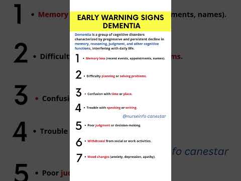 Early Warning Signs of Dementia #dementiasigns