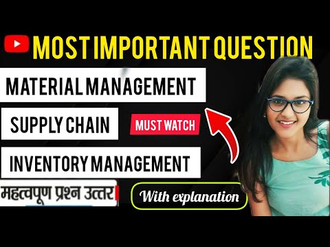 Supply chain Management & Material Management MCQ with Explanation