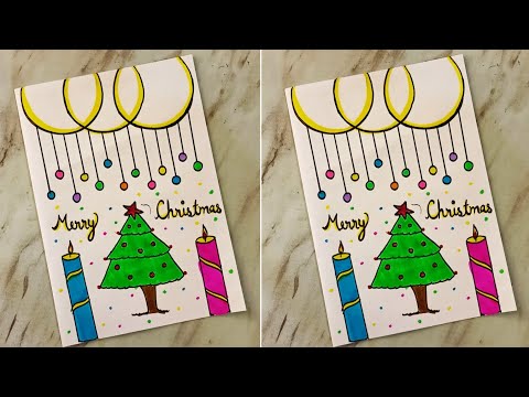 Christmas greeting card easy|Christmas card Making| Handmade Christmas greeting card 2024 | DIY Card