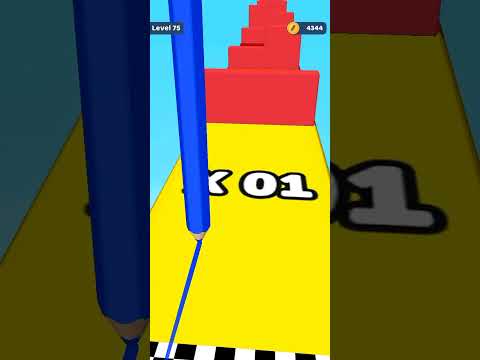 Color Pencil Run Level 75 Gameplay Walkthrough Android #Shorts