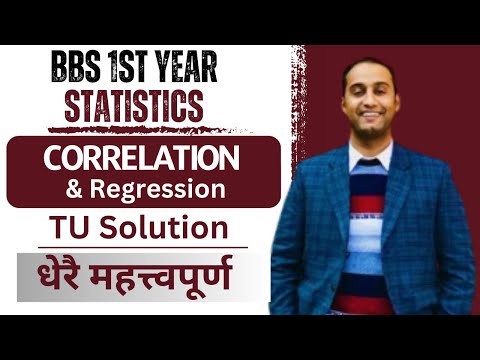 Correlation and Regression in Nepali || TU Solution || BBS 1st year Business Statistics -Gurubaa