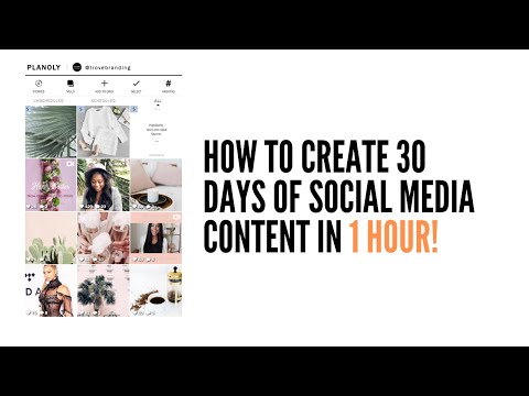 How to Plan out 30 Days of Social Media Content in 1 Hour!