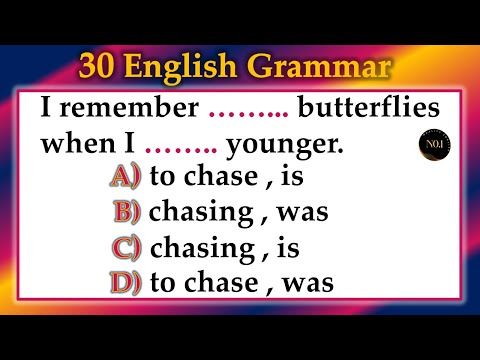 30 English Grammar Test | All Tenses in English | Conjugation Of Verbs | No.1 Quality English