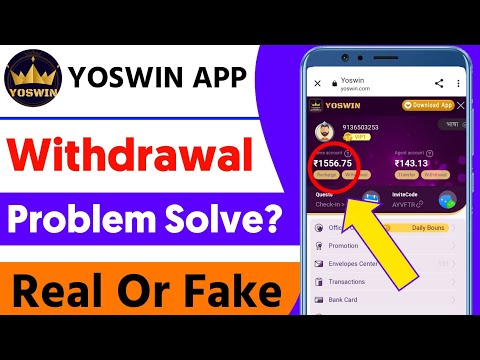 Yoswin app real or fake | Yoswin app withdrawal problem 💸💰 Yoswin App Withdrawal Proof?