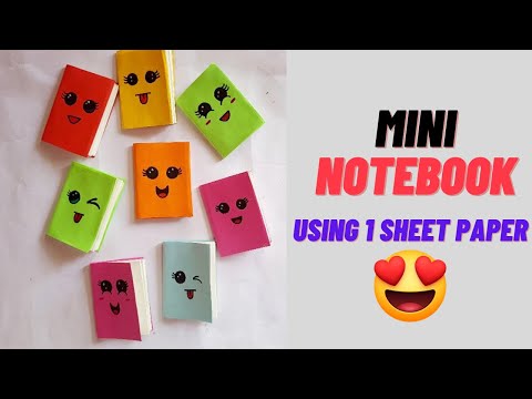 #shorts Mini notebook DIY for one sheet paper | back to Kawaii notebook | Kawaii craft ideas