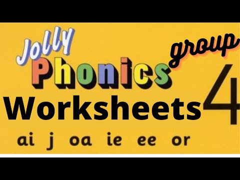 JOLLY PHONICS worksheets | GROUP 4 for LKG, UKG, GRADE 1, Letter formation, kindergarten, preschool