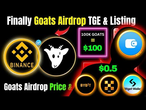 $GOATS Airdrop LISTING DATE and Airdrop Claim to EXCHANGES - AIRDROP Confirmed ($600 token possible)