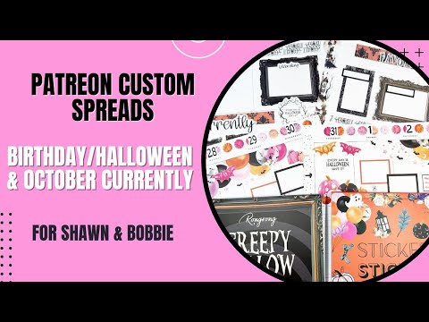 Plan With Me | October Currently & Birthday/Halloween Checklist Layout | Customs for Shawn & Bobbie