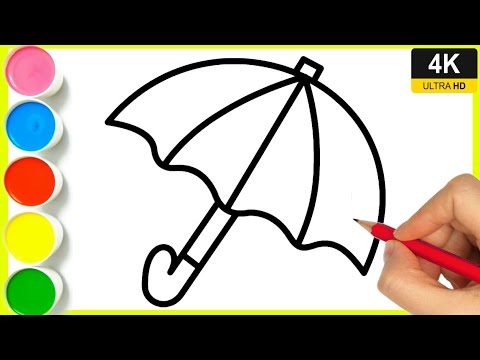 Umbrella drawing || How to draw an umbrella step by step || Umbrella drawing for beginners #umbrella