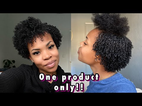 Wash and go (using 1 product !) |for dry Natural Hair| moisturized curls! (Short natural hair)