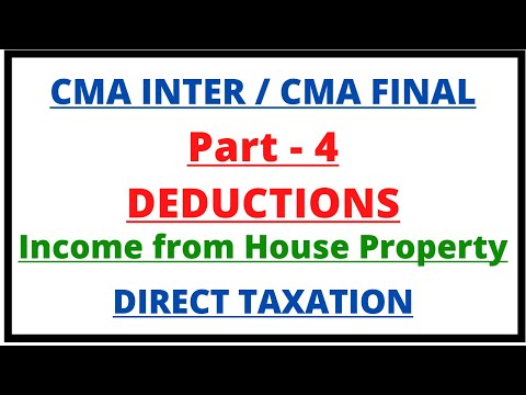 Deductions u/s 24 | Self Occupied Property | House Property | Direct Taxation | CMA Inter | CMA