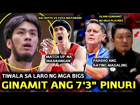 Ginamit ang 7'3" Pinuri KAI SOTTO VS Yuta Watanabe Match up na inaabangan Tiwala sa Laro ng mga Bigs