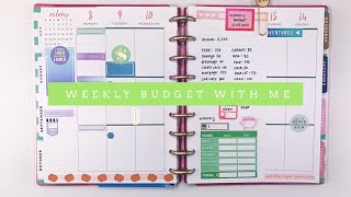 Weekly Paycheck to Paycheck Budget With Me | Happy Planner #budgetwithme