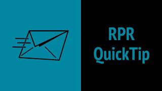 RPR "Mailing Labels" Quick Tip