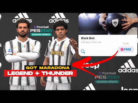 INSANE⚡️Legend + Thunder black ball pack opening PES 2021 MOBILE