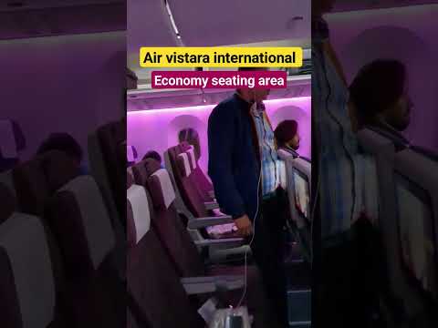 air vistara international flight economy seating area | London Delhi| vistara economy class