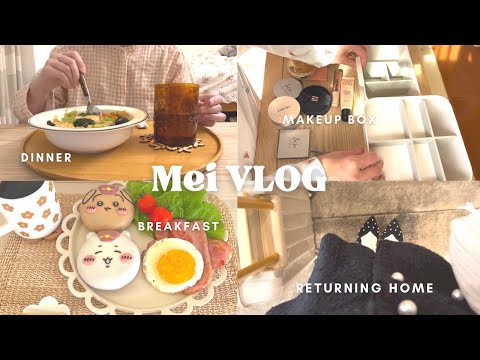 【vlog】アラフォーOL👩🏻‍💼実家での3days &いつもの日常5days🏠|新しいメークボックス|ミッフィーガチャ♡