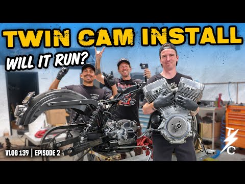 Installing A New Twin Cam Engine In A Dyna - Vlog 139