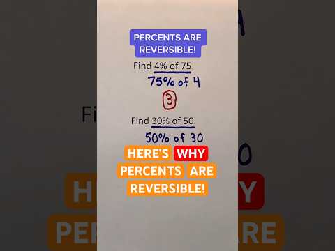 Here’s WHY Percents Are Reversible! #Shorts #math #maths #mathematics #percents #percentages