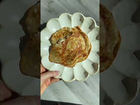 cottage cheese banana protein pancakes (GF) 🥞🍌 #easyrecipes #proteinbreakfast #pancakes