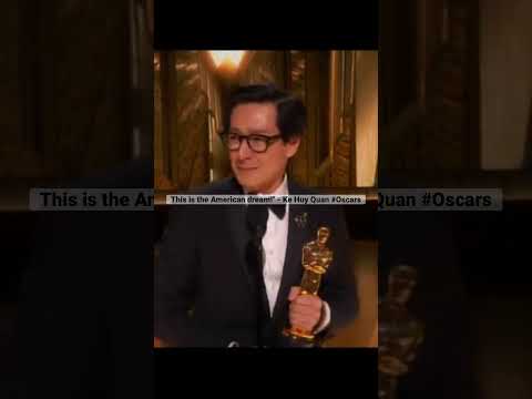 This is the American dream!" - Ke Huy Quan #oscars #americandream #actors #movies