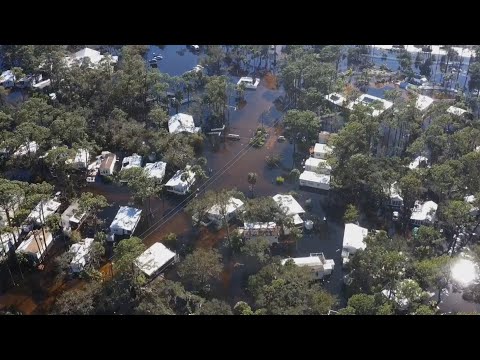 Myakka River Historic Flooding from Hurricane Ian-i75 Shutdown-Historic Water Levels-Water to Roofs